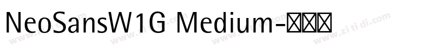 NeoSansW1G Medium字体转换